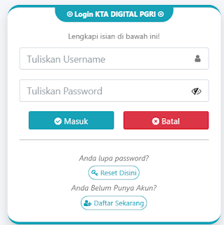 Register PGRI Melawi - Persatuan Guru Republik Indonesia Cabang Melawi
